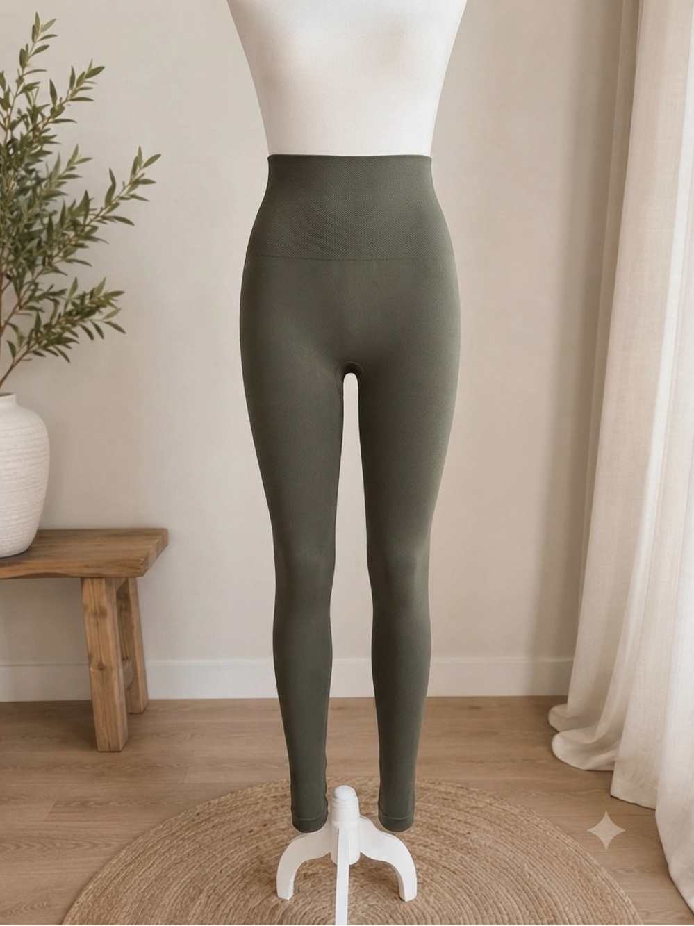French Laundry Olive Leggings | High-Waisted | S/M | EUC